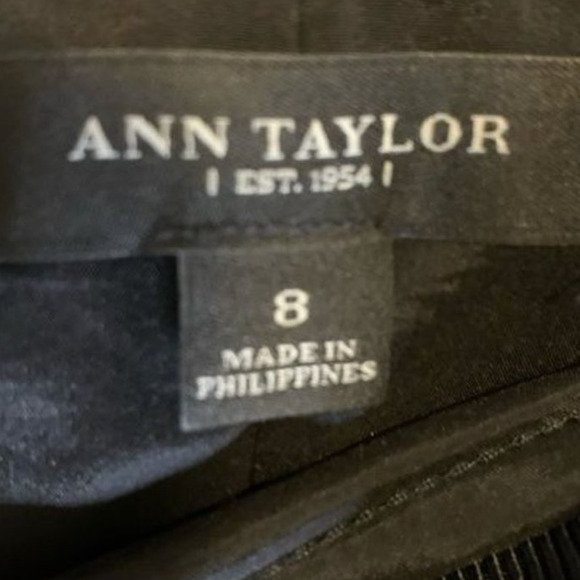 Ann Taylor Skirt Women's Sz 8 Wool Blend Dark Academia Office Tweed Midi-Length - Picture 3 of 5